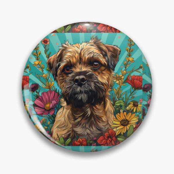 Item preview, Flower power Border Terrier designed and sold by MendaciousMina.