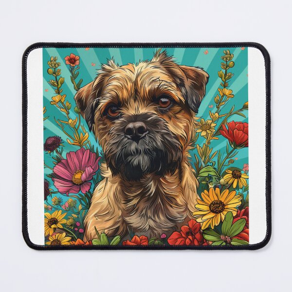 Item preview, Flower power Border Terrier designed and sold by MendaciousMina.