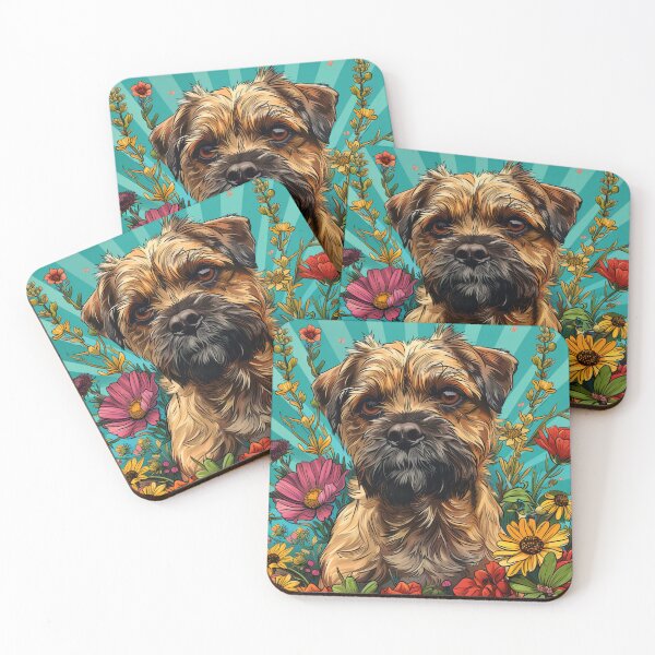 Item preview, Flower power Border Terrier designed and sold by MendaciousMina.