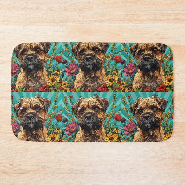 Item preview, Flower power Border Terrier designed and sold by MendaciousMina.
