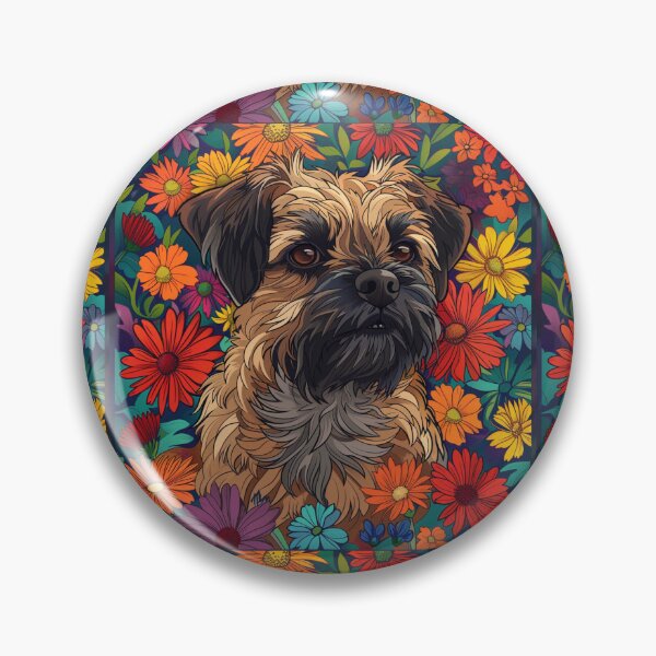 Item preview, Flower power Border Terrier designed and sold by MendaciousMina.