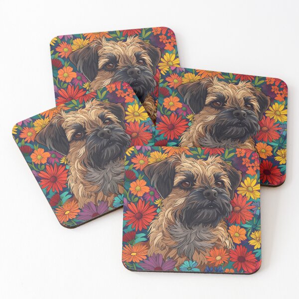 Item preview, Flower power Border Terrier designed and sold by MendaciousMina.
