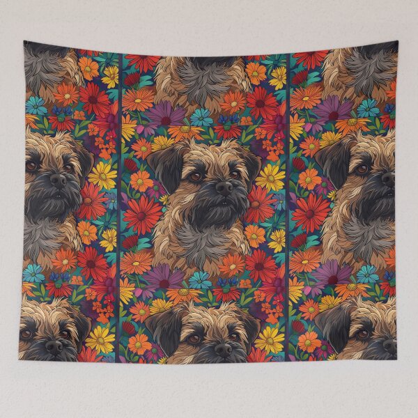 Item preview, Flower power Border Terrier designed and sold by MendaciousMina.