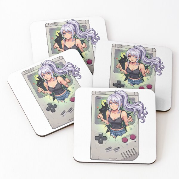 Item preview, Pixel Art Girl Emerging From Cracked Retro Handheld Console designed and sold by Pixel-Perfecto.