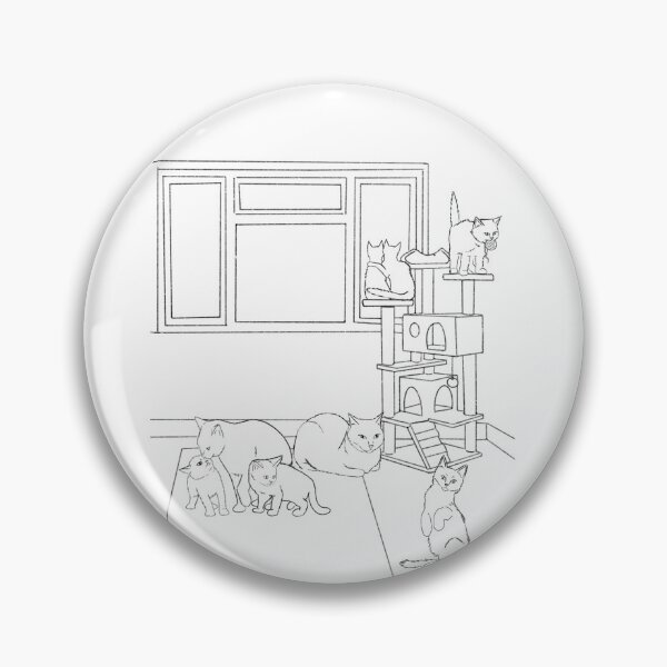 Item preview, Cat tower outline  designed and sold by charreadyarts1.