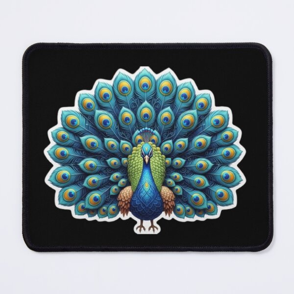 Item preview, Majestic Peacock – Colorful Feather Art Aesthetic Sticker designed and sold by Mojbin.