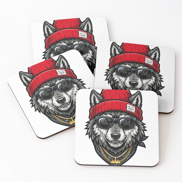 Item preview, Hip Hop Wolf – Cool Wolf with Sunglasses Streetwear Design designed and sold by Pollock.
