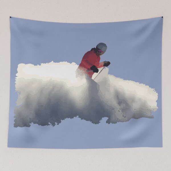 Item preview, Skier Riding Through Deep Powder Snow designed and sold by Arturo Daniel Garcia Palomo.