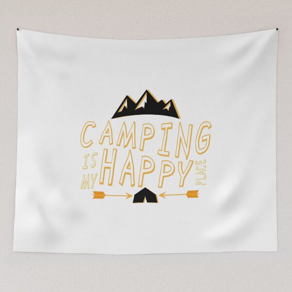 Item preview, Camping Is My Happy Place Camper Funny  designed and sold by miracletee.