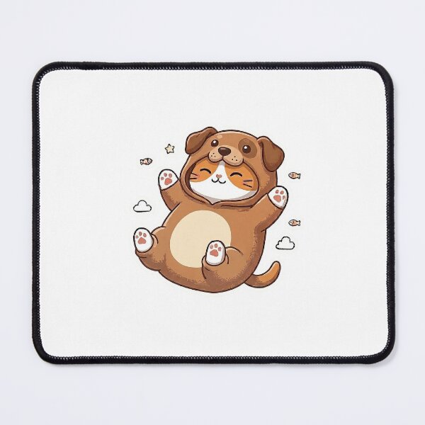 Item preview, Happy Ginger Cat in Cozy Dog Pajamas Kawaii Art designed and sold by NoopnyangStudio.