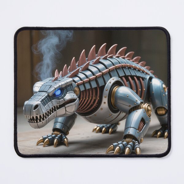 Item preview, Atompunk Robot Komodo Dragon Retro Futuristic Sci-Fi designed and sold by SynthRaccoon.