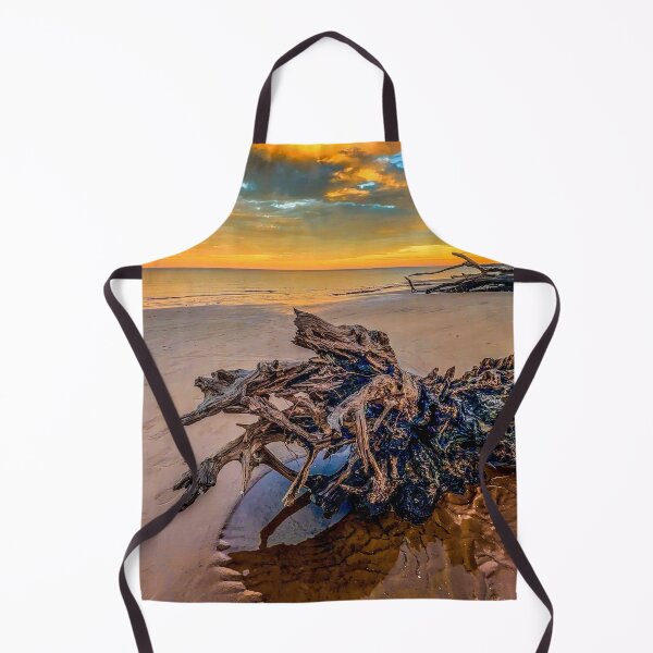 Item preview, Uprooted Driftwood Sunset – Beach Reflection Coastal Photography designed and sold by aadventures.
