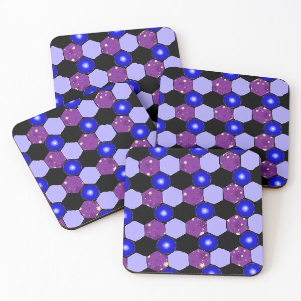 Item preview, Cosmic Hex Grid Pattern designed and sold by TheMarketplaceworld.