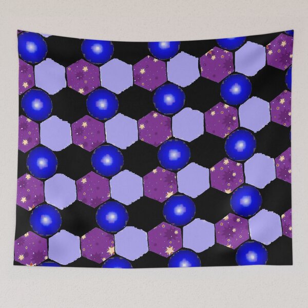 Item preview, Cosmic Hex Grid Pattern designed and sold by TheMarketplaceworld.