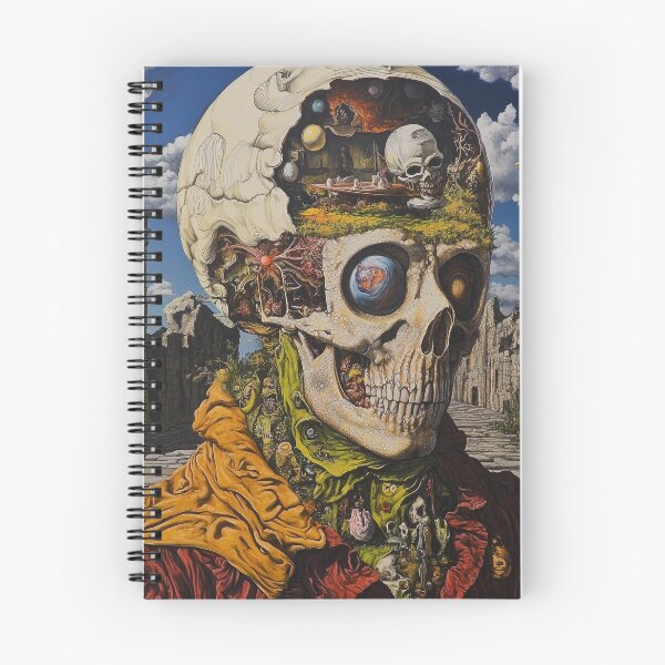 Artikelvorschau, Mindscape Skull – Surreal Cosmic Sage entworfen und verkauft von TechDreamscapes.