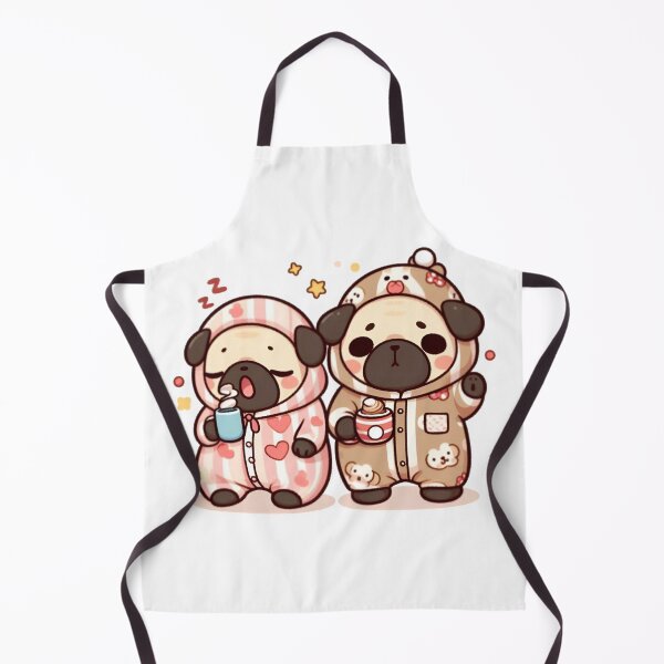 Item preview, Kawaii Sleepy Pugs in Pajamas | Cute Dog Sticker designed and sold by Good Vibes .