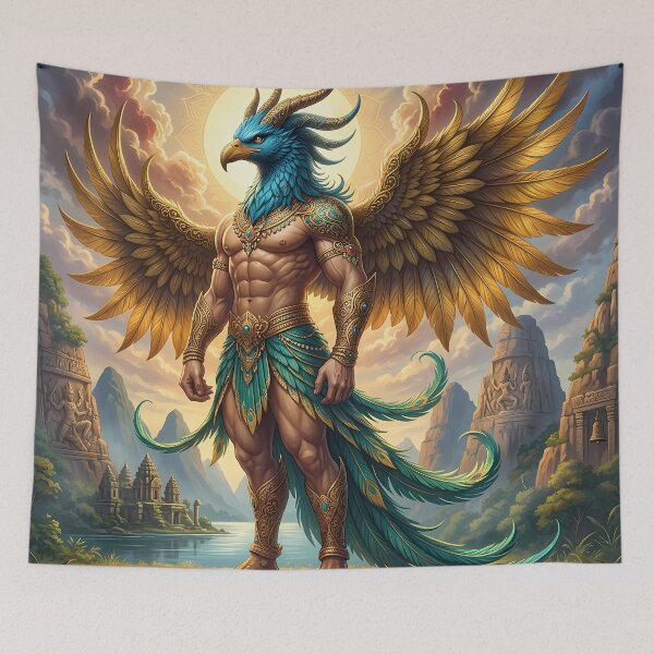 Item preview, Garuda - Hindu God Fantasy Art designed and sold by Lucid Dream Pixel.