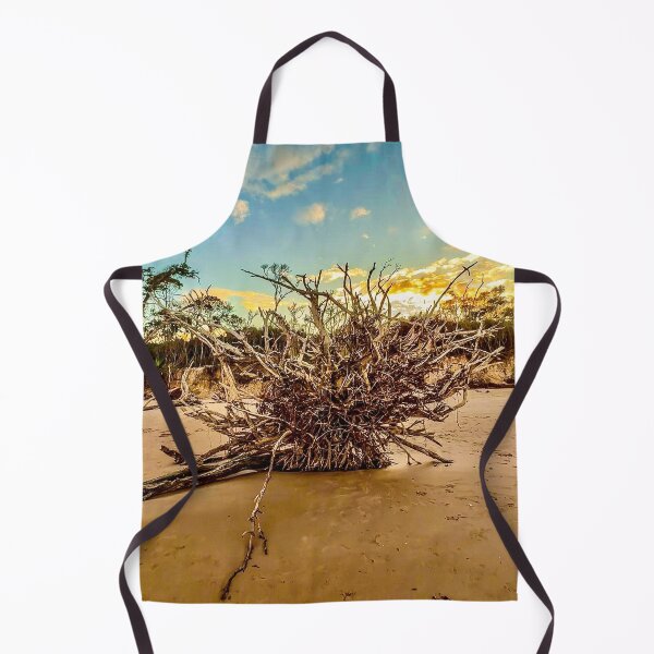 Item preview, Uprooted Tree Roots Beach Sunset – Coastal Erosion Landscape Photography designed and sold by aadventures.