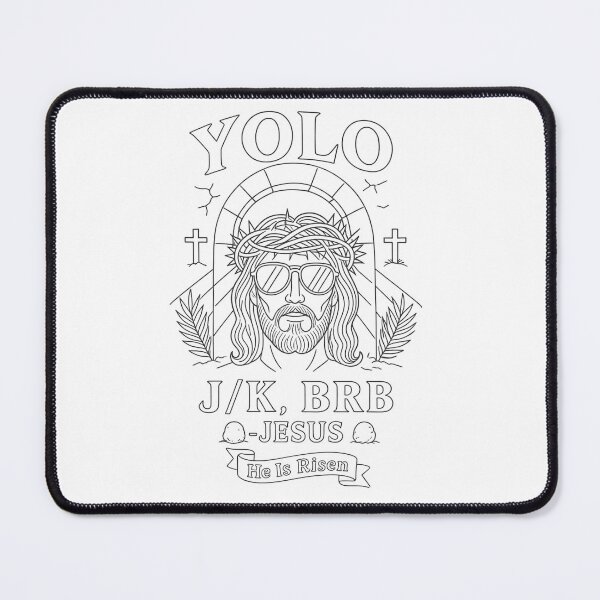 Item preview, Easter Yolo JK BRB Jesus He Is Risen Religious Easter Meme Men Women Kids Design designed and sold by MyTeeSh.