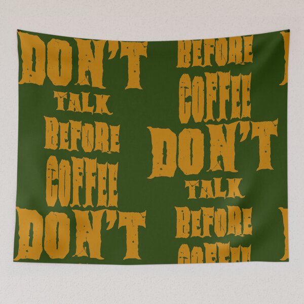 Item preview, Don’t Talk Before Coffee Gold Edition Funny Minimal Coffee Lover Shirt designed and sold by AreKreative.