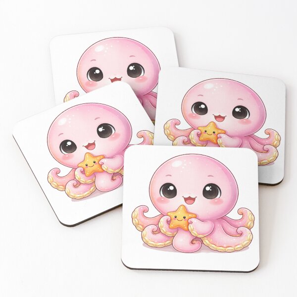 Item preview, Kawaii Octopus Cute Cartoon Ocean Animal Sticker for Kids & Sea Lovers designed and sold by RickE.