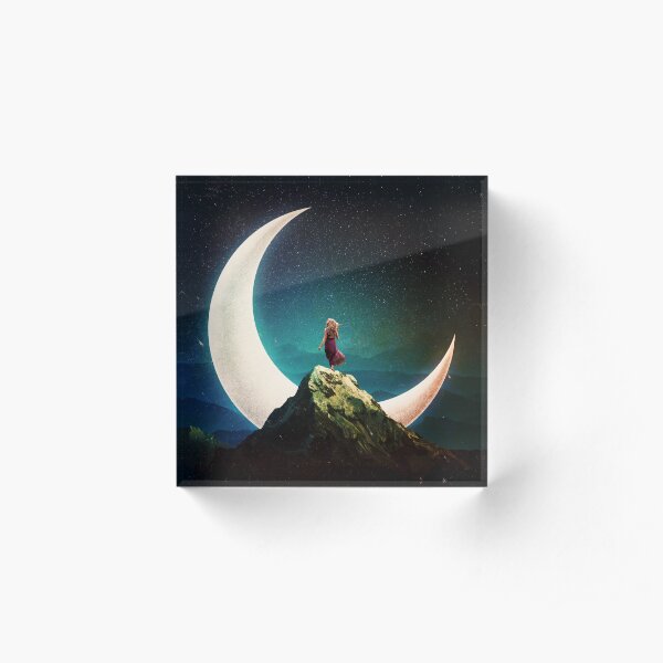 Her Moon Acrylic Block