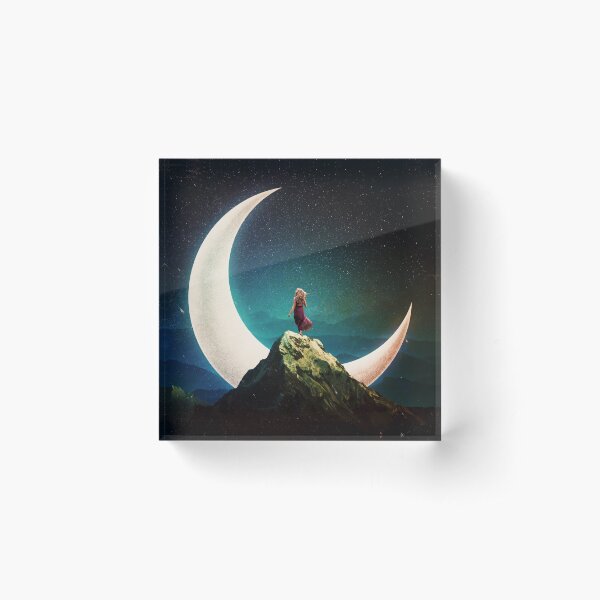 Her Moon Acrylic Block