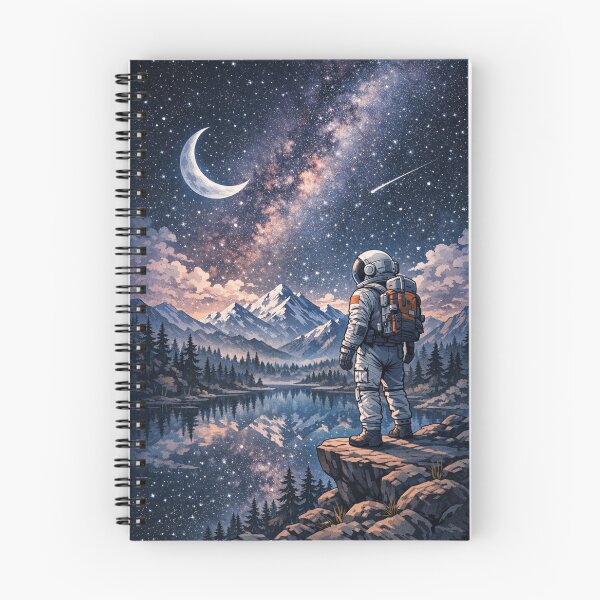 Aperçu de l'œuvre Astronaute sous un ciel étoilé – Motif cosmique pour t-shirts, affiches, autocollants et plus encore créée et vendue par Mita986.