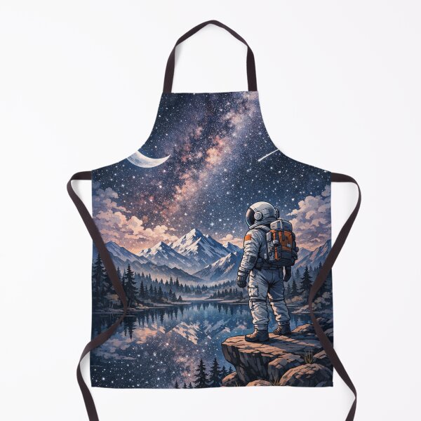 Item preview, Astronaut Under Starry Sky – Cosmic Landscape Design for T-Shirts, Posters, Stickers & More designed and sold by Mita986.