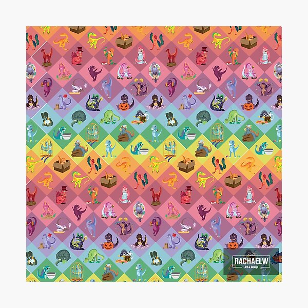 Dinovember Pattern Photographic Print
