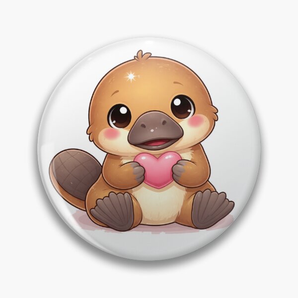 Item preview, Kawaii Platypus Cute Cartoon Animal Sticker for Kids & Animal Lovers designed and sold by RickE.