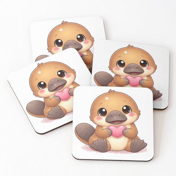 Item preview, Kawaii Platypus Cute Cartoon Animal Sticker for Kids & Animal Lovers designed and sold by RickE.