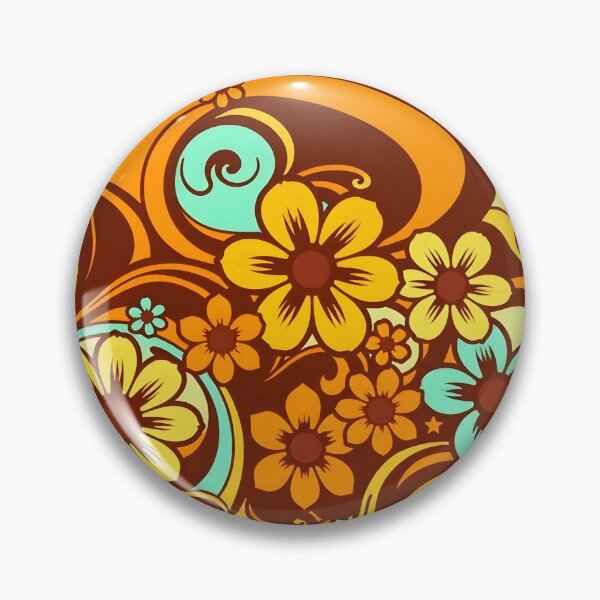 Item preview, Retro 70s Floral Pattern | Groovy Vintage Flowers designed and sold by Good Vibes .