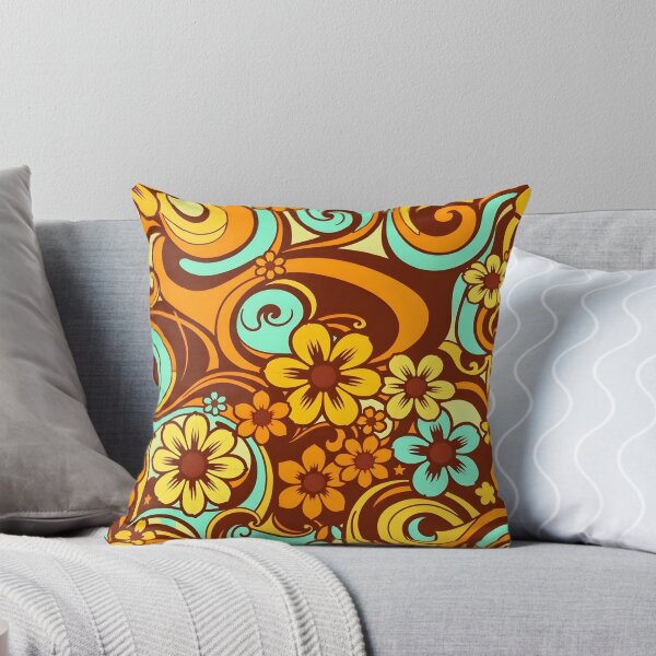 Item preview, Retro 70s Floral Pattern | Groovy Vintage Flowers designed and sold by Good Vibes .