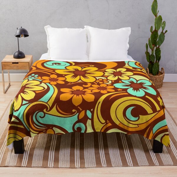 Item preview, Retro 70s Floral Pattern | Groovy Vintage Flowers designed and sold by Good Vibes .