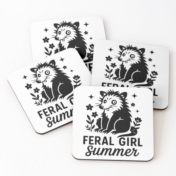 Item preview, Feral Girl Summer Possum Funny Opossum Meme designed and sold by Eh Plus Designs.