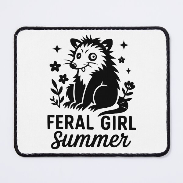 Item preview, Feral Girl Summer Possum Funny Opossum Meme designed and sold by Eh Plus Designs.