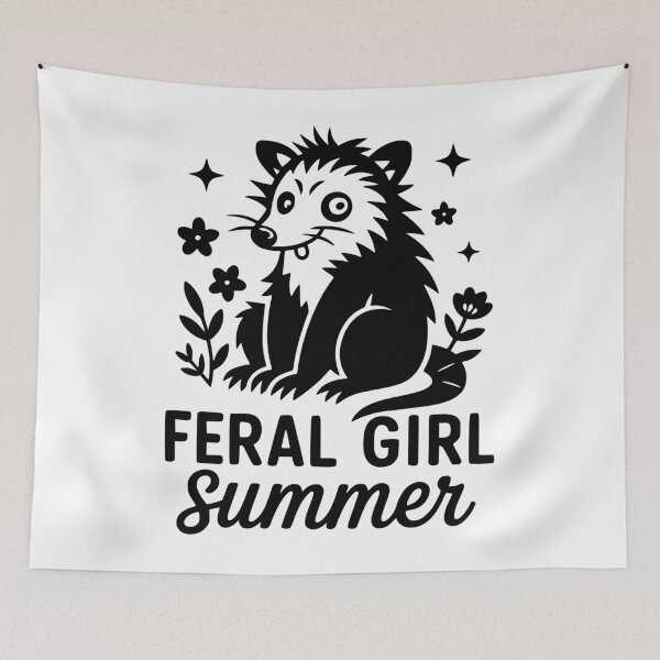 Item preview, Feral Girl Summer Possum Funny Opossum Meme designed and sold by Eh Plus Designs.