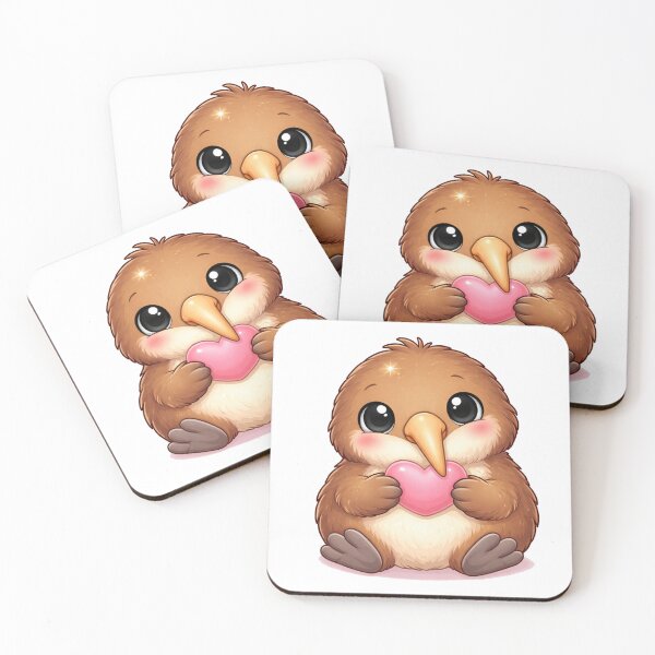 Item preview, Kawaii Kiwi Bird Cute Cartoon Animal Sticker for Kids & Bird Lovers designed and sold by RickE.
