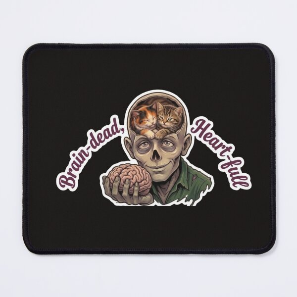 Item preview, “Brain-Dead, Heart-Full: The Purrfect Zombie” designed and sold by sypetru.