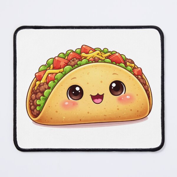 Item preview, Kawaii Taco Cute Cartoon Food Sticker for Kids & Food Lovers designed and sold by RickE.