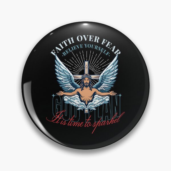 Item preview, Faith Over Fear Believe Yourself God Plan Jesus Cross designed and sold by Rivolli.
