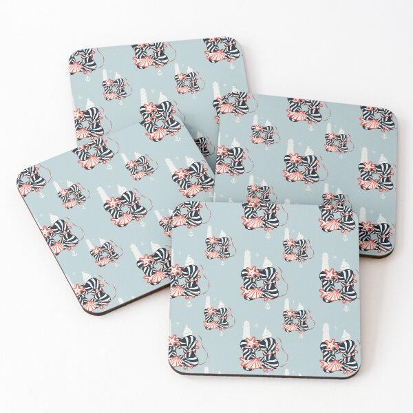 Item preview, Coastal modern nautical summer pattern  designed and sold by Tatiana Ribeiro.