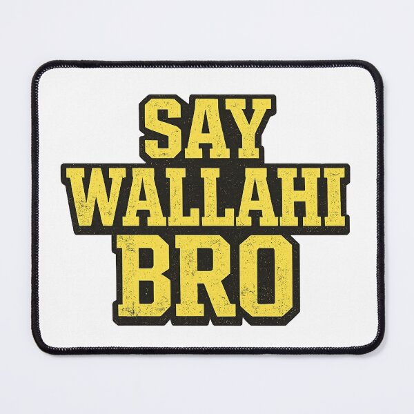 Item preview, Say Wallahi Bro – Funny Arabic Slang Varsity Typography Design designed and sold by first-shirt ⭐ ⭐ ⭐ ⭐ ⭐.