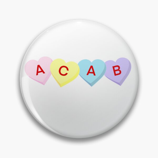 Item preview, ACAB conversation hearts designed and sold by ProtestMom.