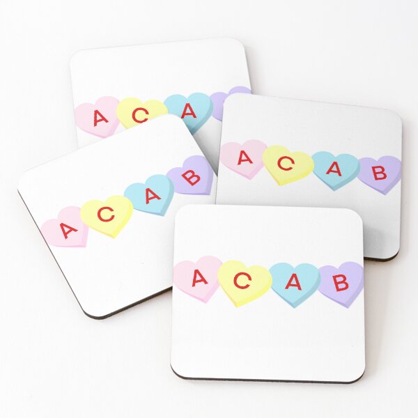 Item preview, ACAB conversation hearts designed and sold by ProtestMom.