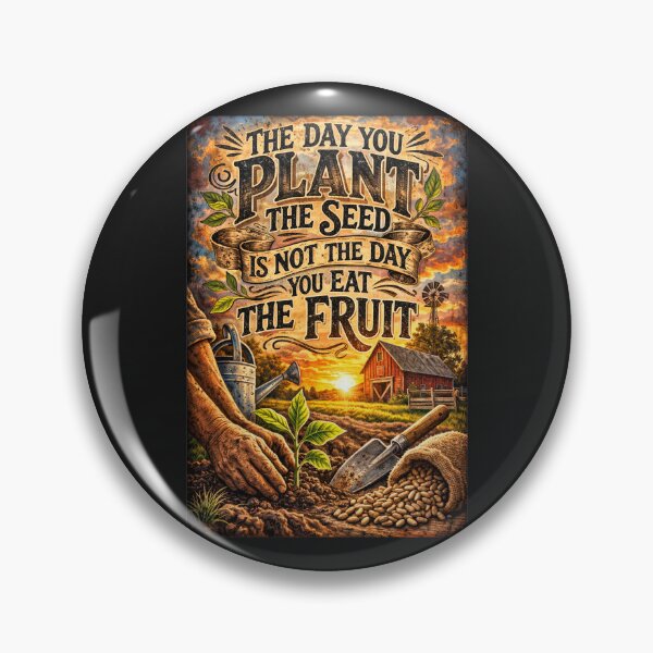 Item preview, The Day You Plant the Seed Quote - Christian Faith Growth Scripture Inspired Farm Design designed and sold by IronShepherdMinistry.