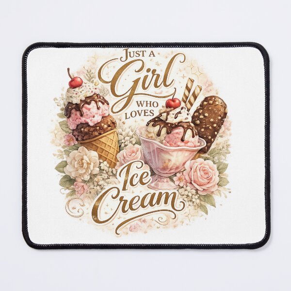 Item preview, Just just a girl who loves ice cream, designed and sold by ArtPixs.