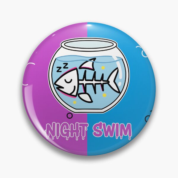 Item preview, Night Swim Dead Fish Bowl Funny Skeleton Cartoon designed and sold by Taridesign.