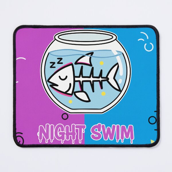 Item preview, Night Swim Dead Fish Bowl Funny Skeleton Cartoon designed and sold by Taridesign.